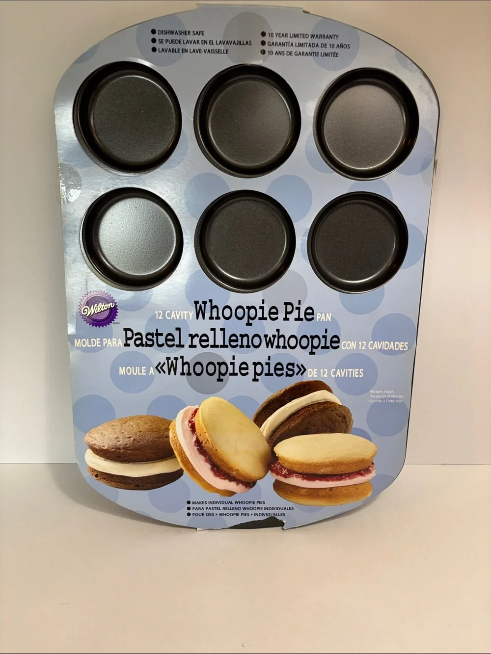 Wilton Blue Pastel 12-Cavity Whoopie Pie Pan